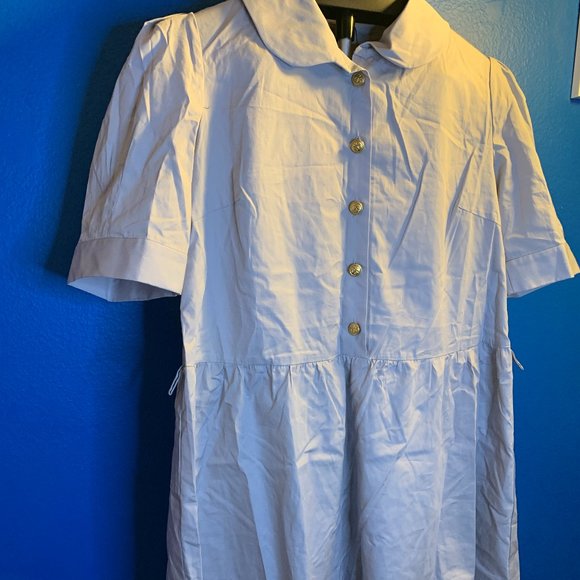 Family Affairs Midnight Voyage Peter Pan Collar Dress in Gray Size Medium NWT - Picture 2 of 7